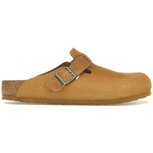 Birkenstock Boston Embossed Corduroy Suede Cork Brown