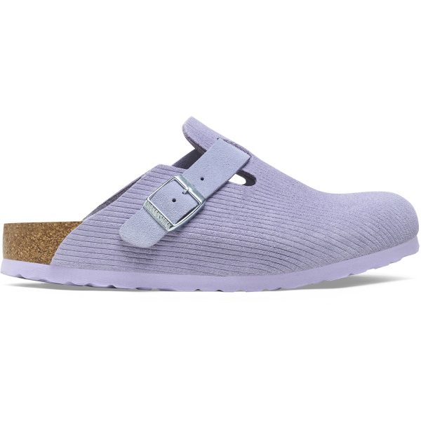 Birkenstock Boston Embossed Corduroy Suede Purple Fog