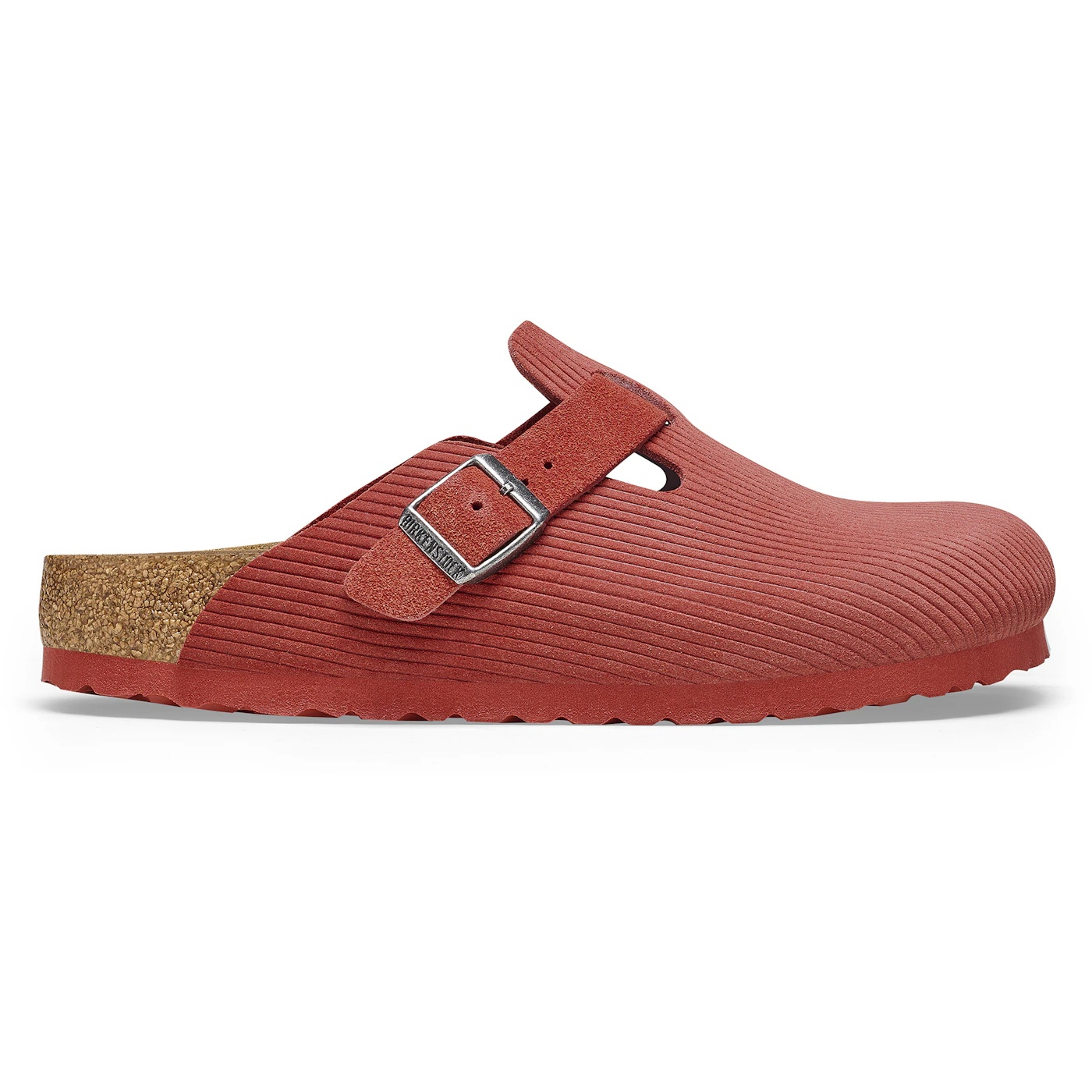 Birkenstock Boston Embossed Corduroy Suede Sienna Red 1 Birkenstock Boston Embossed Corduroy Suede Sienna Red 3
