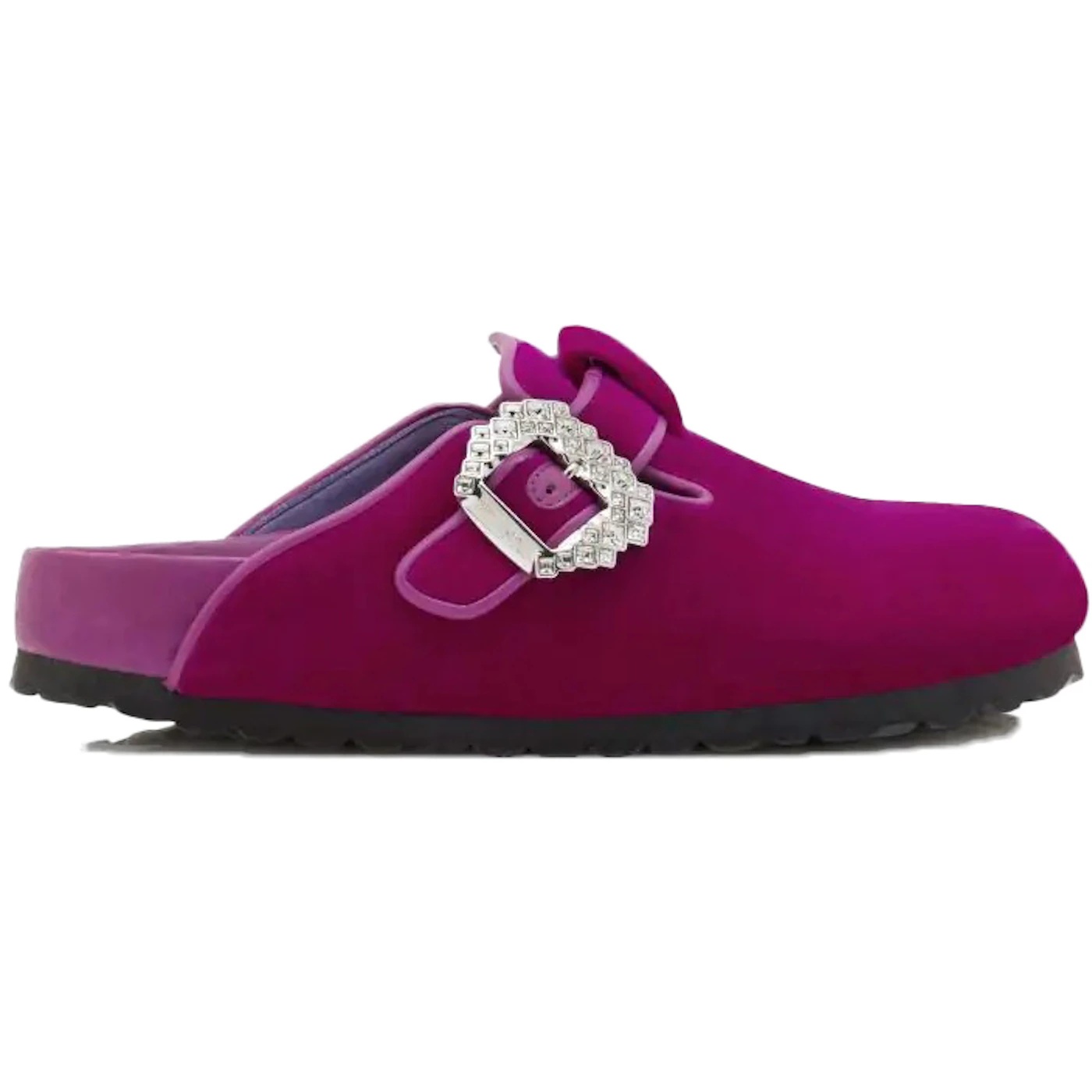 Birkenstock Boston Manolo Blahnik Fuchsia Velvet 2 Birkenstock Boston Manolo Blahnik Fuchsia Velvet 3