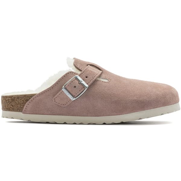 Birkenstock Boston Shearling Suede Pink Clay