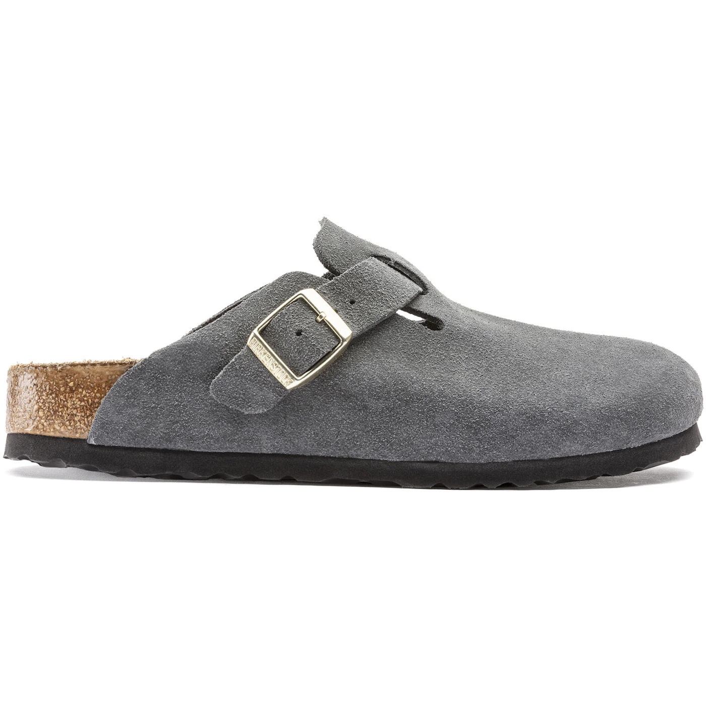 Birkenstock Boston Soft Footbed Suede Dark Grey 1