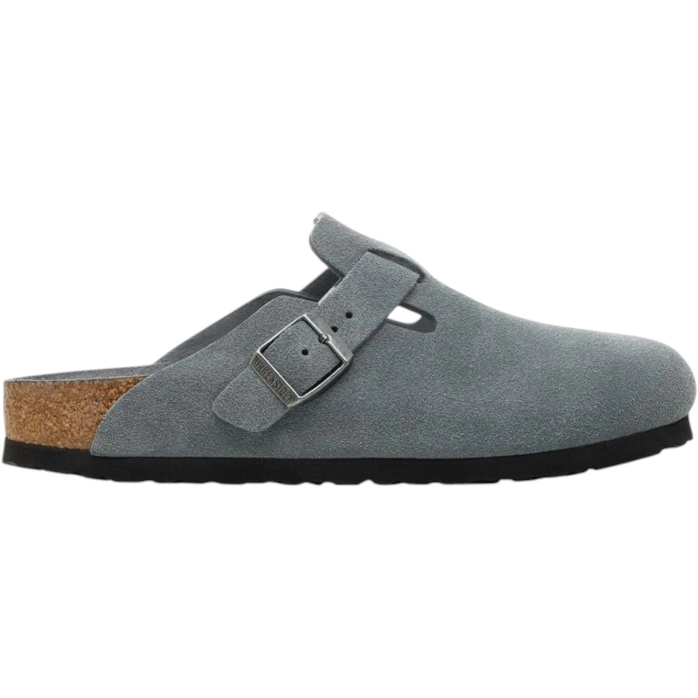 Birkenstock Boston Soft Footbed Suede Leather Basalt Gray Tonal 1