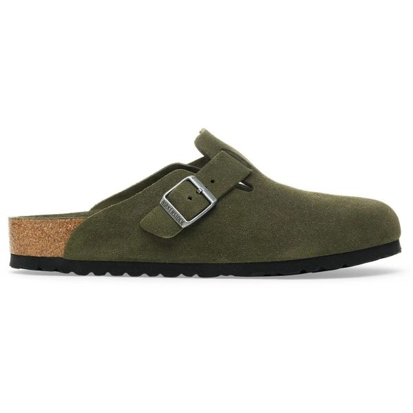 Birkenstock Boston Soft Footbed Suede Thyme Tonal