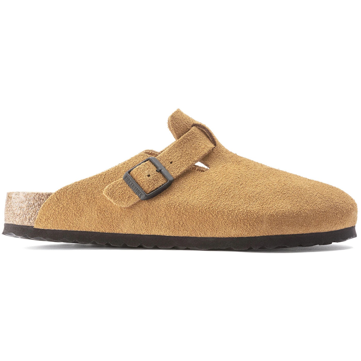 Birkenstock Boston Suede Cork Brown Pattern Footbed 1 Birkenstock Boston Suede Cork Brown Pattern Footbed 2