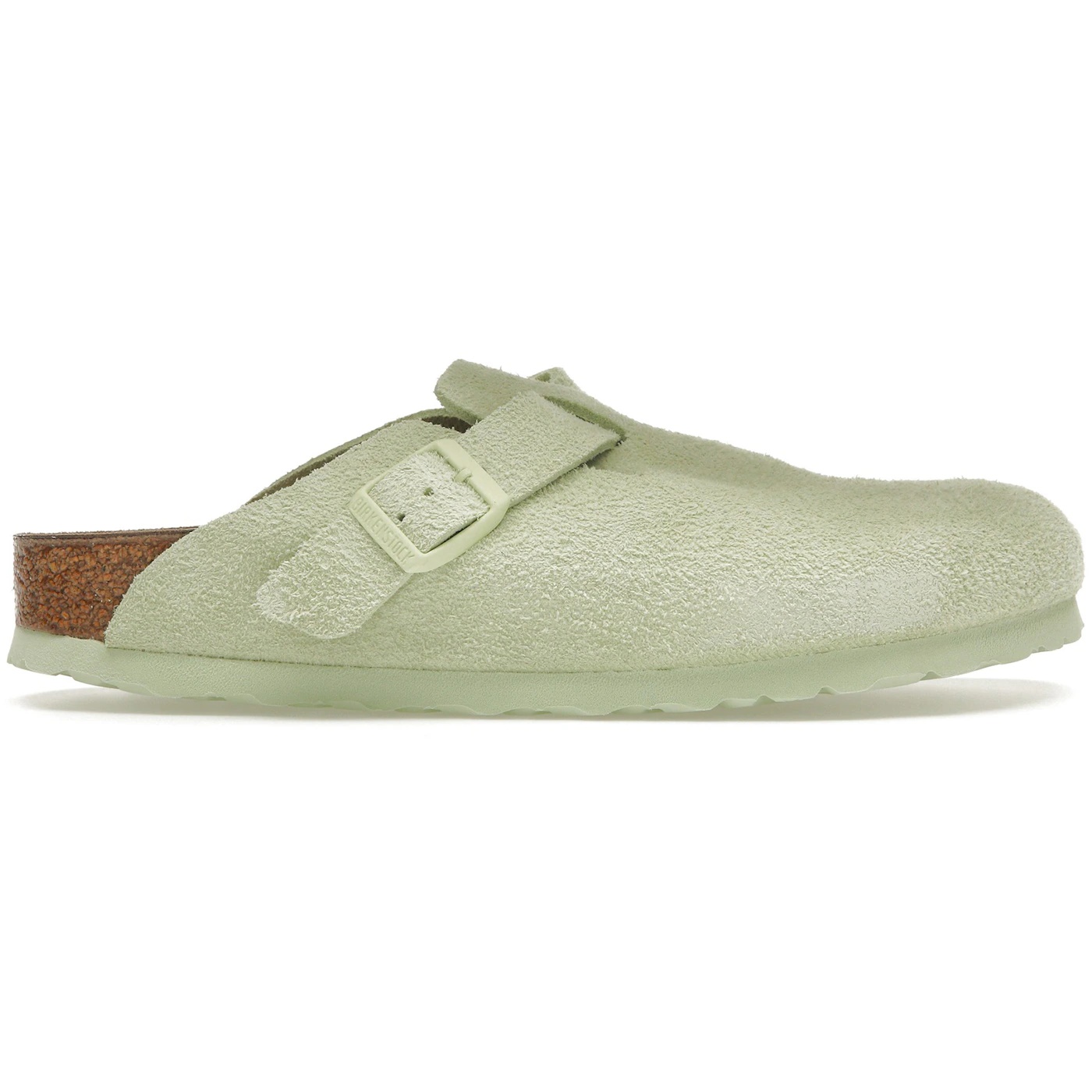 Birkenstock Boston Suede Faded Lime 2 Birkenstock Boston Suede Faded Lime 1