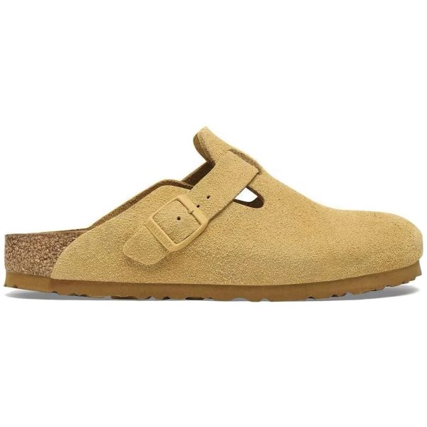 Birkenstock Boston Suede Latte Cream (Cream)