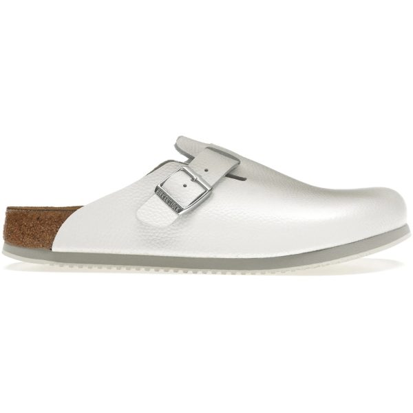Birkenstock Boston Super Grip Leather White