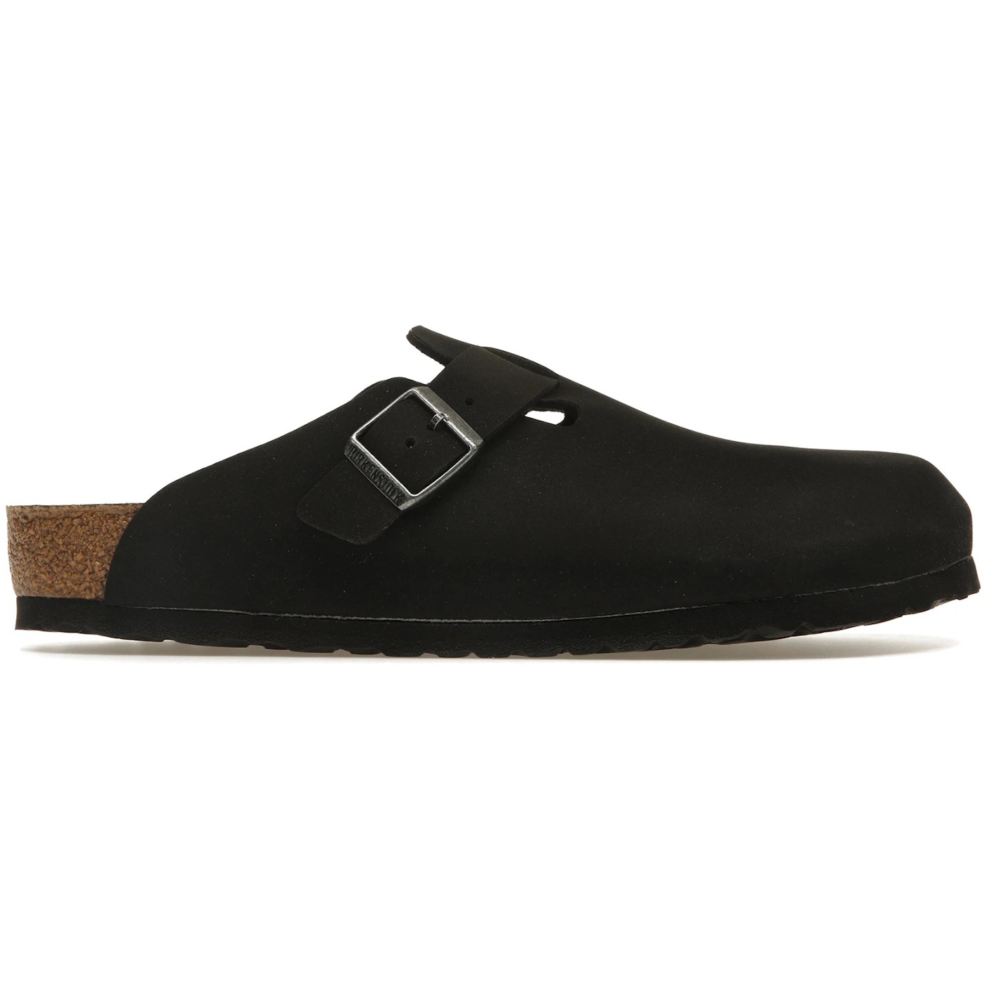 Birkenstock Boston Vegan Birkibuc Black 2 Birkenstock Boston Vegan Birkibuc Black 2