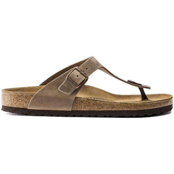 Birkenstock Gizeh Oiled Leather Tobacco Brown