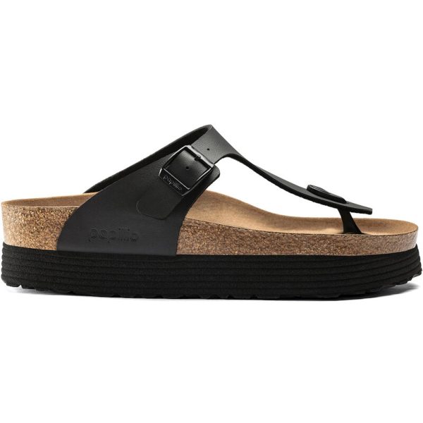 Birkenstock Gizeh Platform Black (Womens)