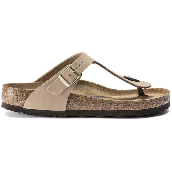 Birkenstock Gizeh Soft Footbed Nubuck Sandcastle