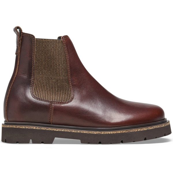 Birkenstock Highwood Slip On Leather Chocolate (Womens)