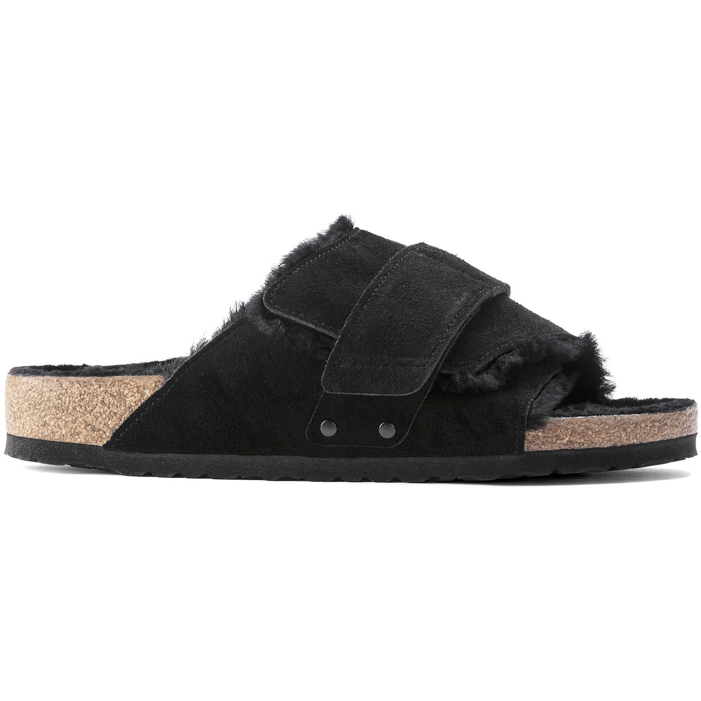 Birkenstock Kyoto Shearling Suede Black 2 Birkenstock Kyoto Shearling Suede Black 3