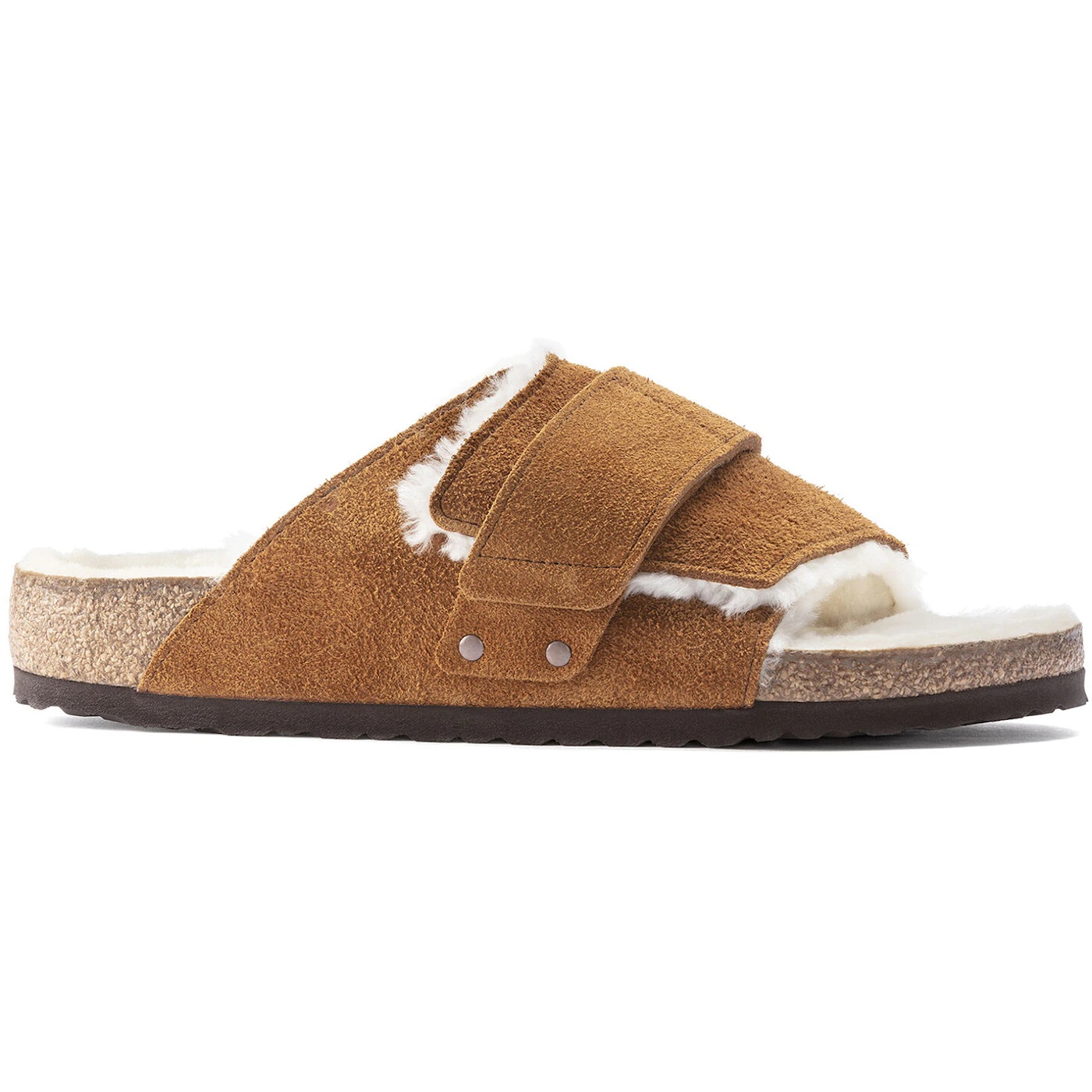 Birkenstock Kyoto Shearling Suede Mink 1 Birkenstock Kyoto Shearling Suede Mink 3