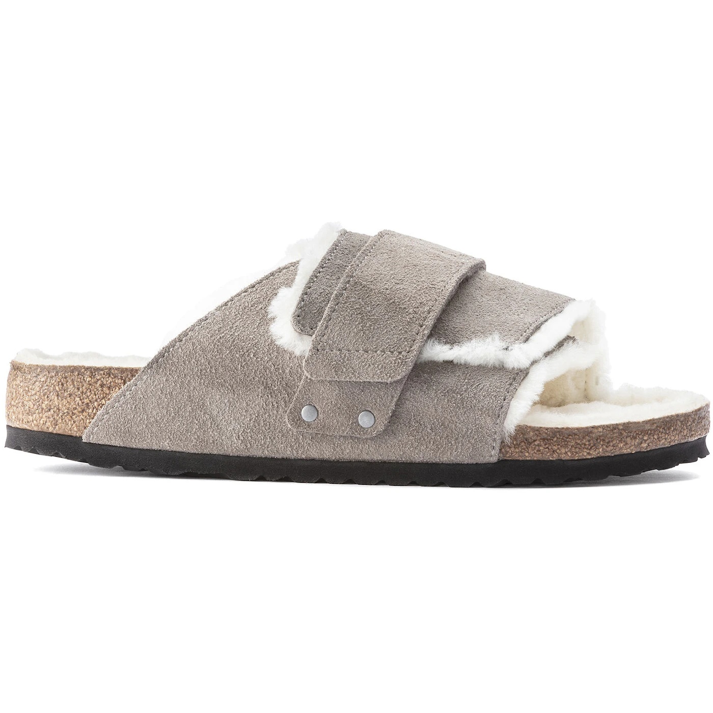 Birkenstock Kyoto Shearling Suede Stone Coin 2 Birkenstock Kyoto Shearling Suede Stone Coin 1