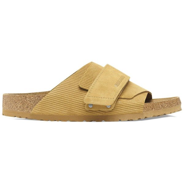 Birkenstock Kyoto Suede Embossed Corduroy Cork Brown