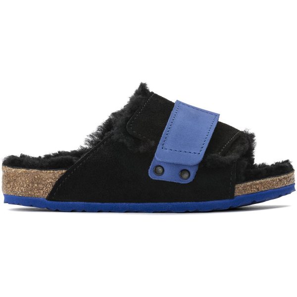 Birkenstock Kyoto Teddy Suede Black Ultra Blue (Kids)