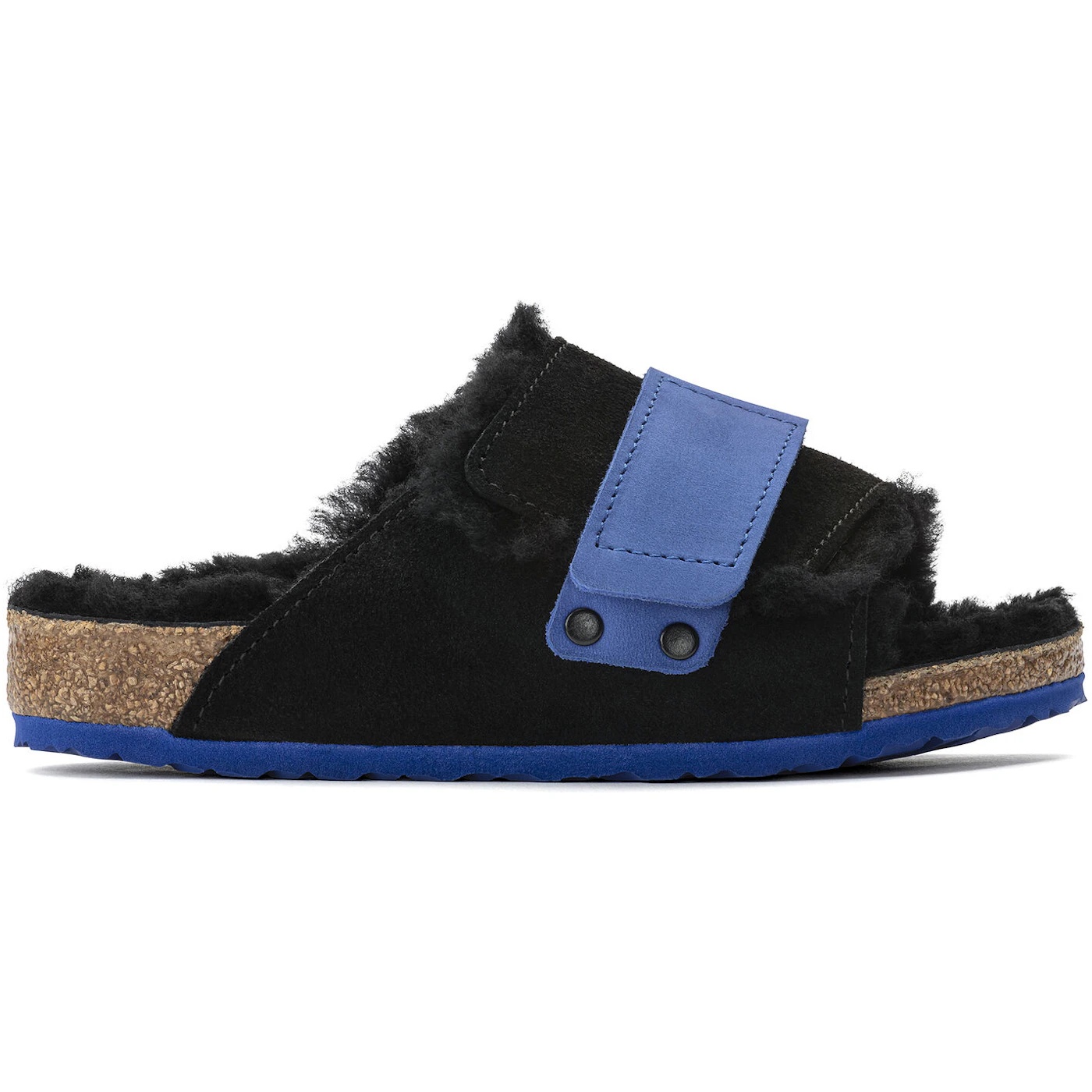 Birkenstock Kyoto Teddy Suede Black Ultra Blue (Kids) 2 Birkenstock Kyoto Teddy Suede Black Ultra Blue Kids 2