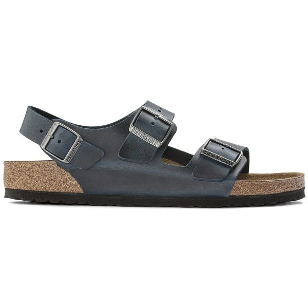 Birkenstock Milano Oiled Leather Insignia Blue