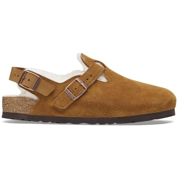 Birkenstock Tokio Shearling Suede Mink