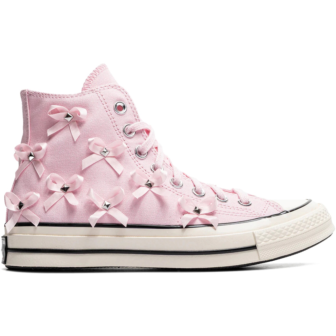 Converse Chuck 70 Hi Bow Studded Pink Frosting (Womens) 1 Converse Chuck 70 Hi Bow Studded Pink Frosting Womens 2