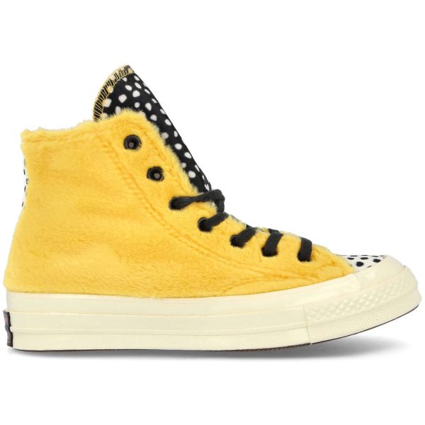Converse Chuck Taylor All Star 70 Hi Fleece Citron Zest Polka Dot
