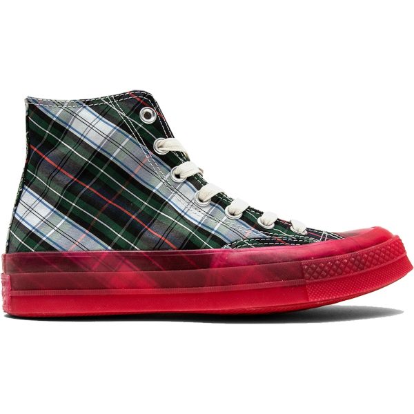 Converse Chuck Taylor All Star 70 Hi Plaid Translucent Midsole Red