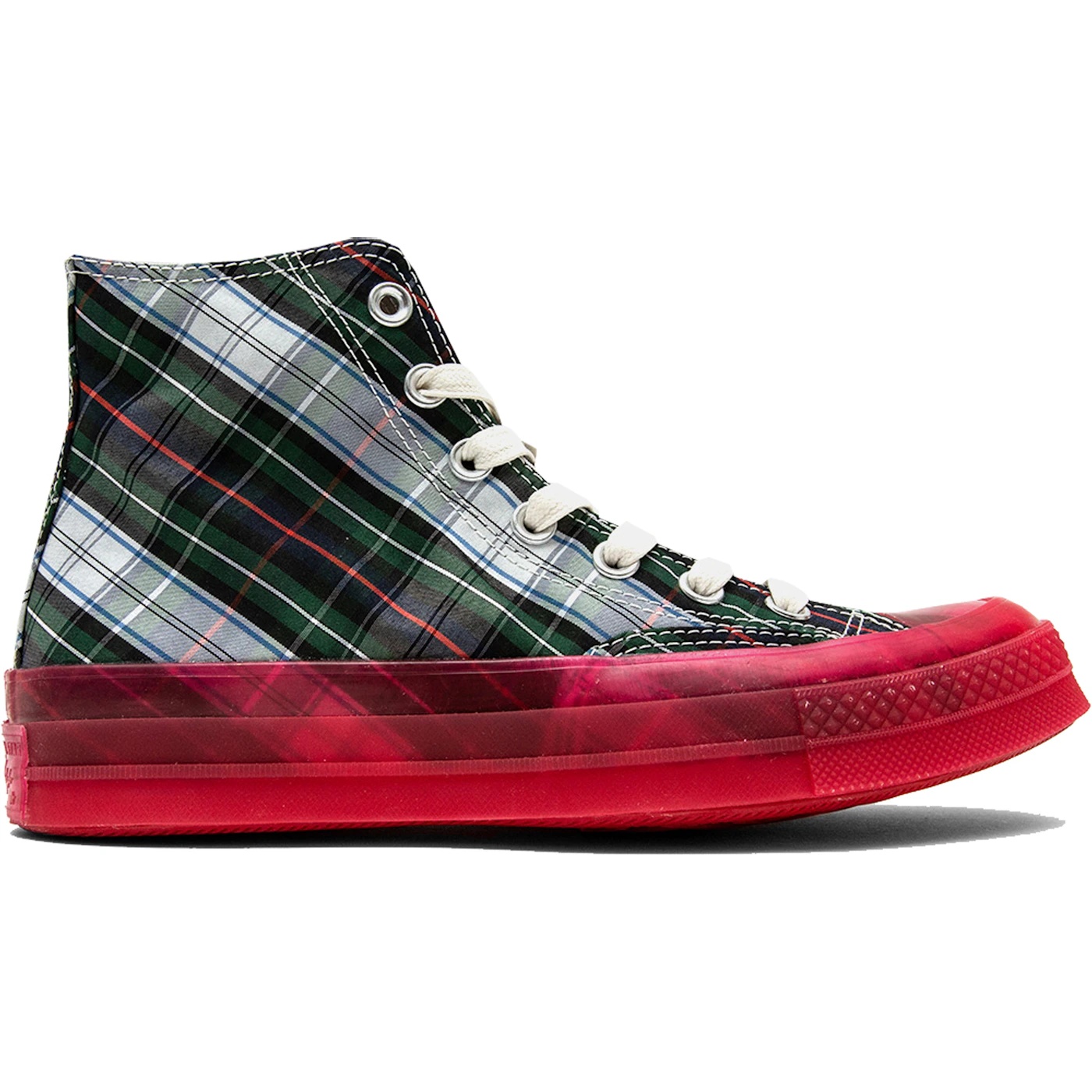 Converse Chuck Taylor All Star 70 Hi Plaid Translucent Midsole Red 1 Converse Chuck Taylor All Star 70 Hi Plaid Translucent Midsole Red 3