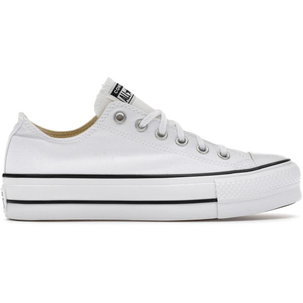 Converse Chuck Taylor All Star Lift Platform Low White Black (Womens)