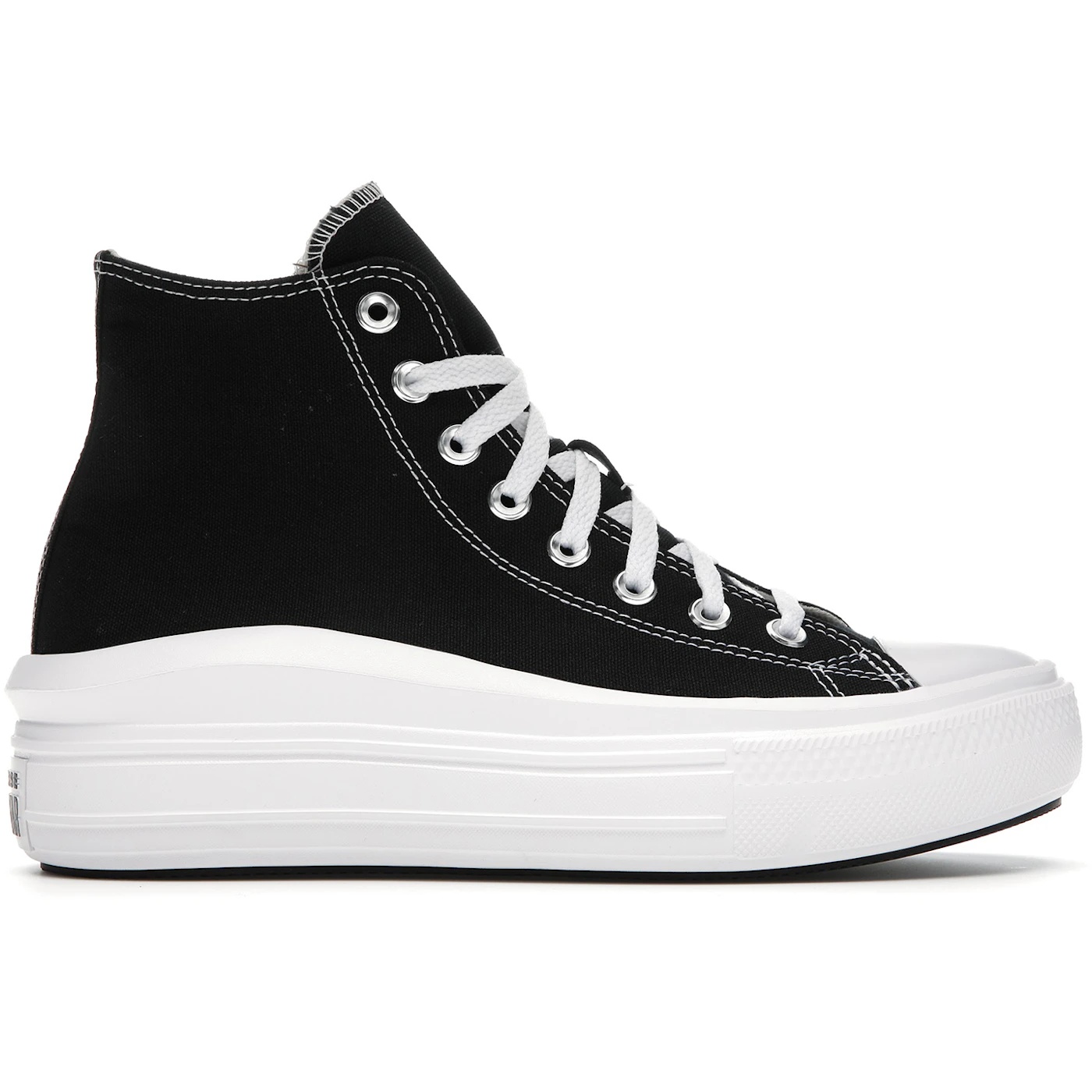 Converse Chuck Taylor All Star Move Hi Black (Womens) 2 Converse Chuck Taylor All Star Move Hi Black Womens 1