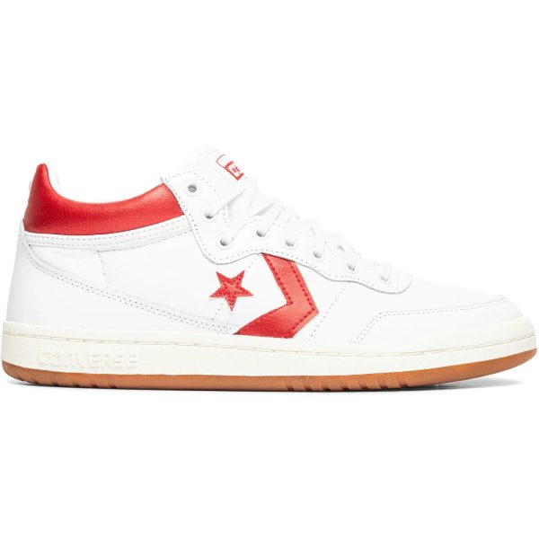 Converse Fastbreak Pro Leather Mid Metallic White Red
