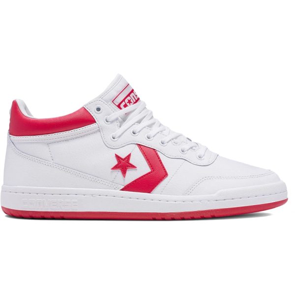 Converse Fastbreak Pro Mid White Enamel Red