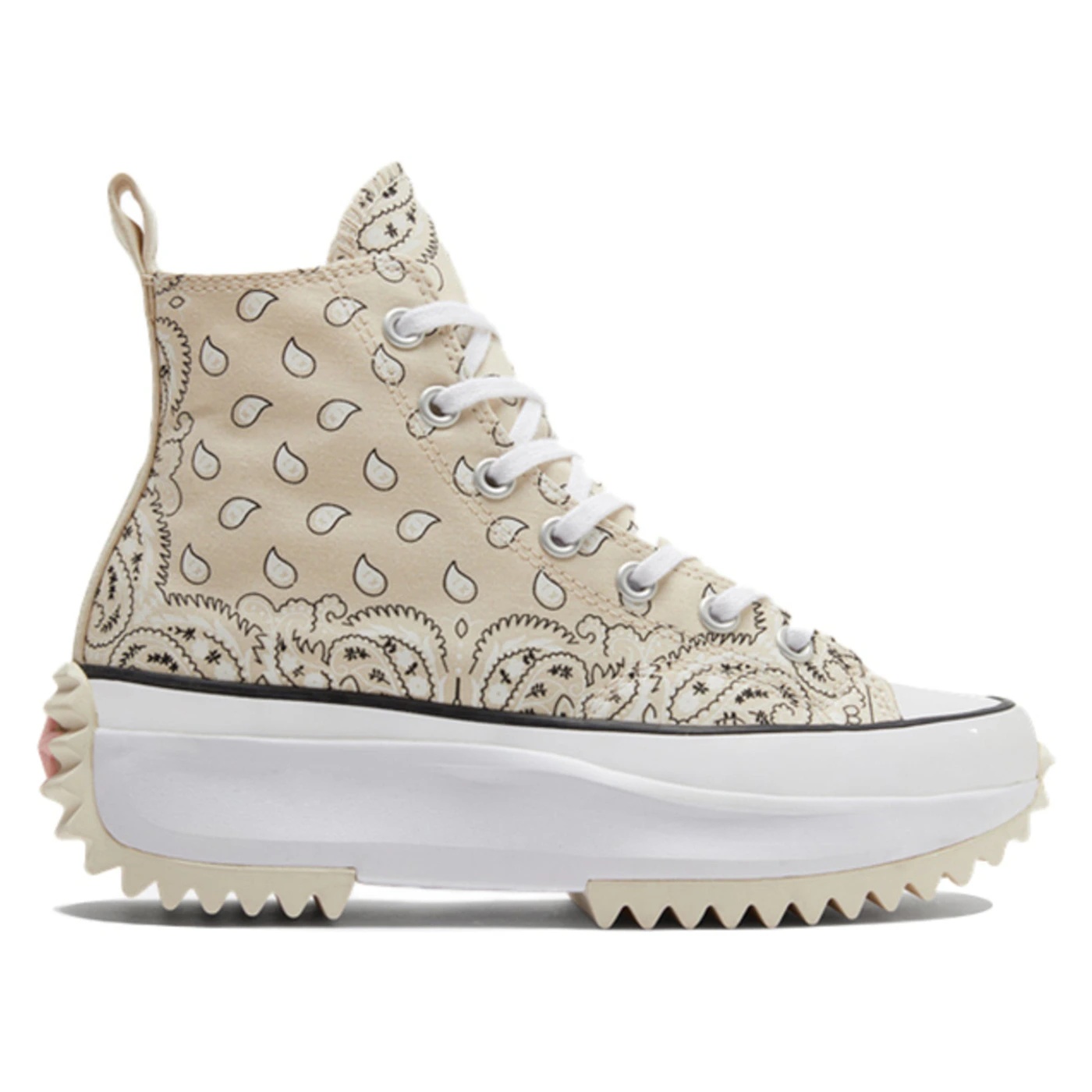 Converse Run Star Hike Hi Paisley Beige (Womens) 2 Converse Run Star Hike Hi Paisley Beige Womens 1