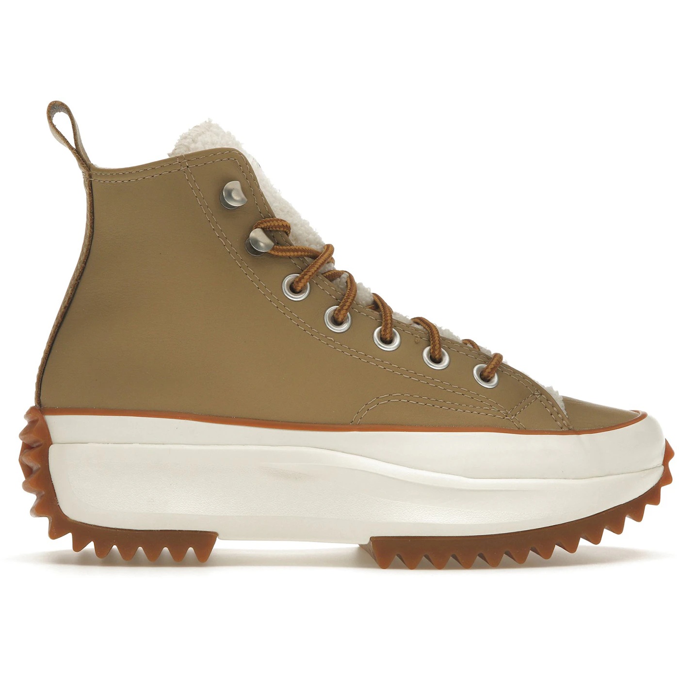 Converse Run Star Hike Hi Platform Sherpa Leather Nomad Khaki Egret Wheat (Womens) 2 Converse Run Star Hike Hi Platform Sherpa Leather Nomad Khaki Egret Wheat Womens 2