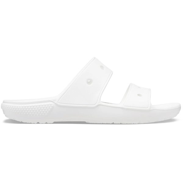 Crocs Classic Double Band Slide Sandals White