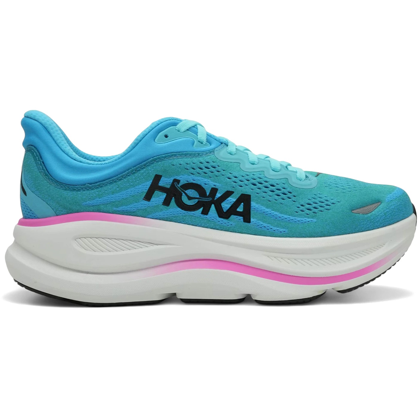 Hoka One One Bondi 9 Skyward Blue Neon Fuchsia (Womens) 1 Hoka One One Bondi 9 Skyward Blue Neon Fuchsia Womens 2