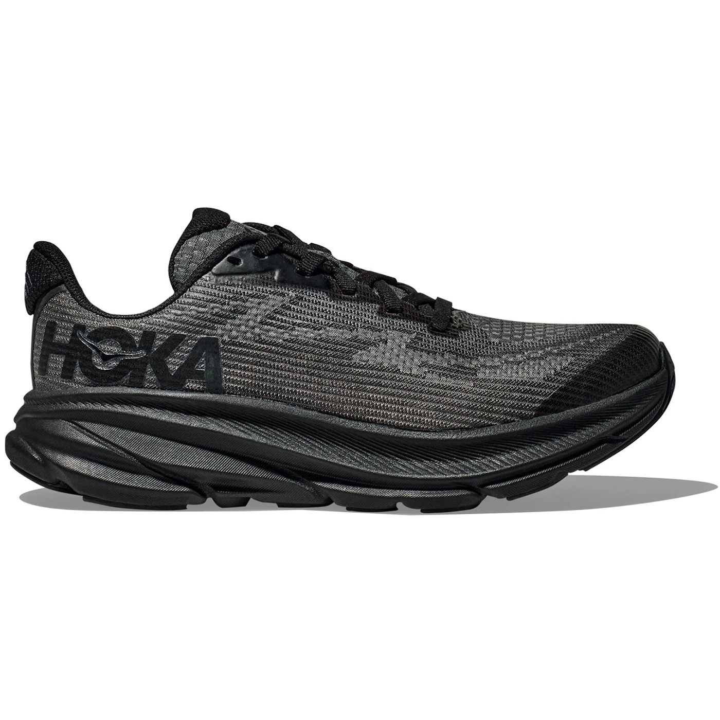 Hoka One One Clifton 9 Black Carbon Black GS 2