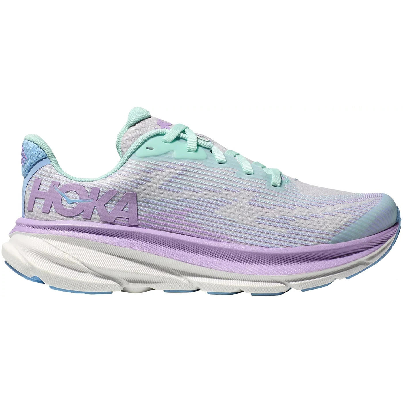 Hoka One One Clifton 9 Sunlit Ocean Lilac Mist (GS) 1 Hoka One One Clifton 9 Sunlit Ocean Lilac Mist GS 1