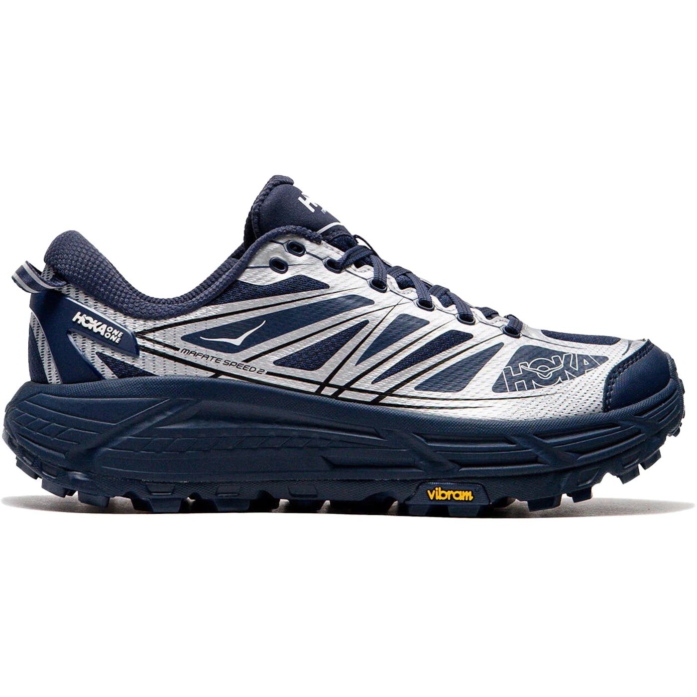 Hoka One One Mafate Speed 2 Varsity Navy Silver 1 Hoka One One Mafate Speed 2 Varsity Navy Silver 1