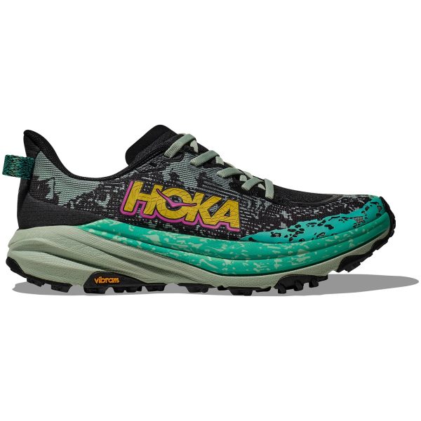 Hoka One One Speedgoat 6 Black Aloe Vera (Womens)