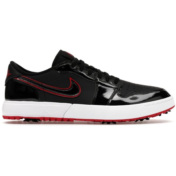 Jordan 1 Low Golf Spiked Bred Black Patent