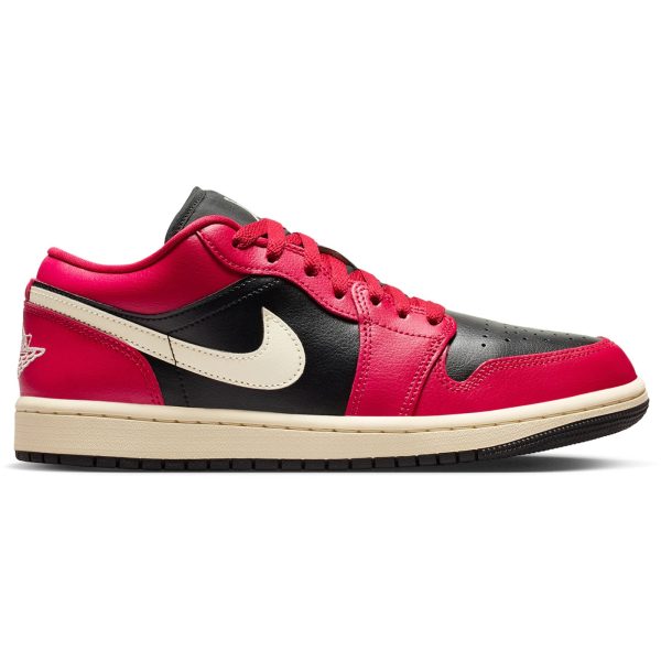 Jordan 1 Low Mystic Hibiscus Black (Womens)