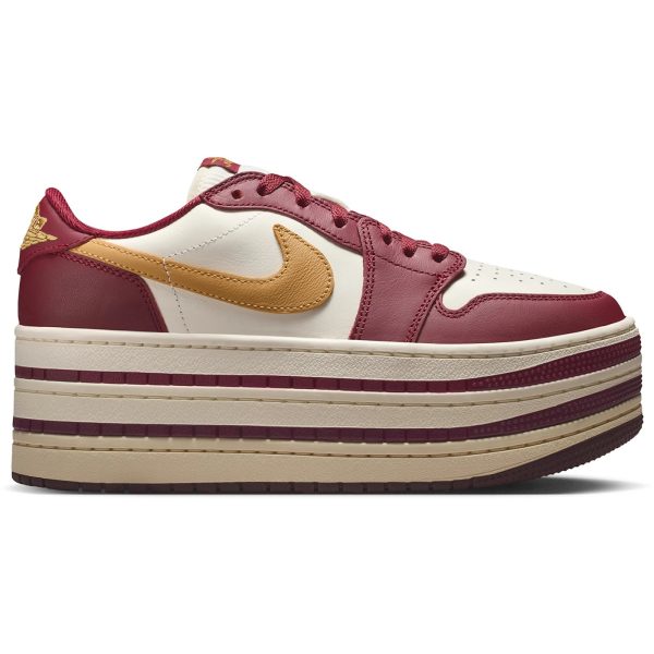 Jordan 1 Low Triple Stack Team Red Pale Ivory (Womens)