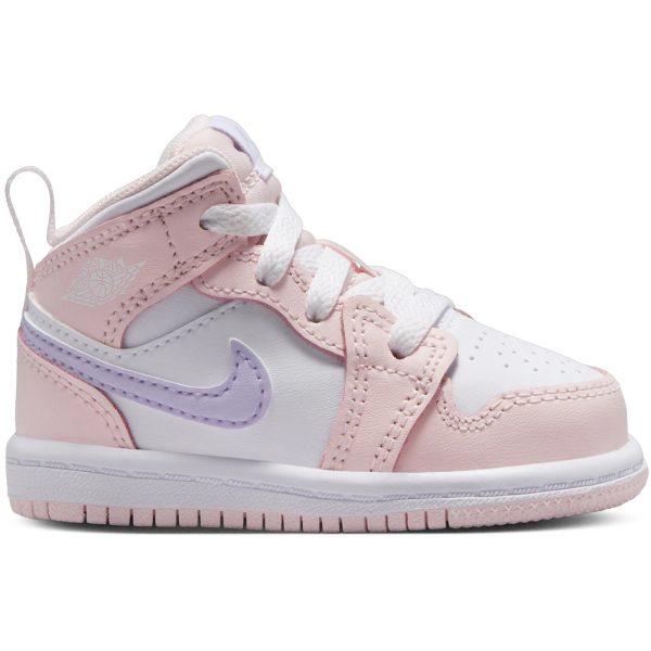 Jordan 1 Mid Pink Wash White Violet Frost (TD)
