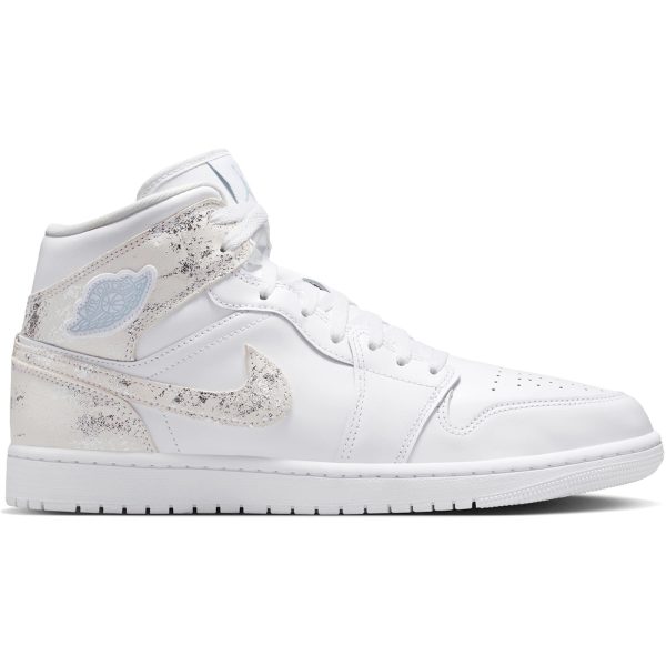Jordan 1 Mid SE Distressed White Field Silver