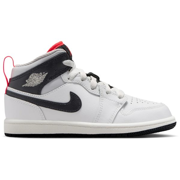Jordan 1 Mid Summit White Infrared Black (PS)