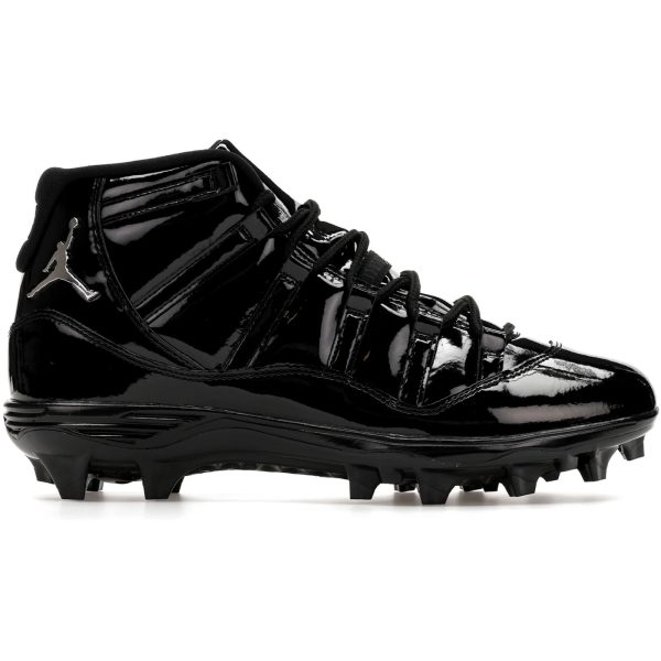Jordan 11 Mid TD Cleat Patent Black