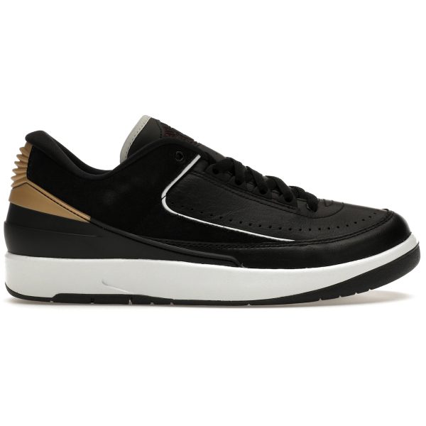 Jordan 2 Retro Low Black Metallic Gold (Womens)