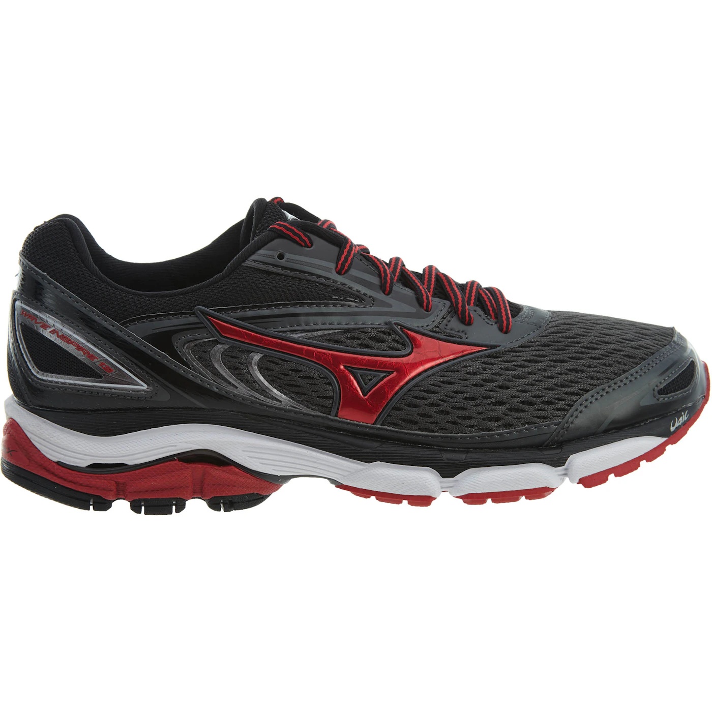 Mizuno Wave Inspire 13 Gunmetal High Risk Red 2 Mizuno Wave Inspire 13 Gunmetal High Risk Red
